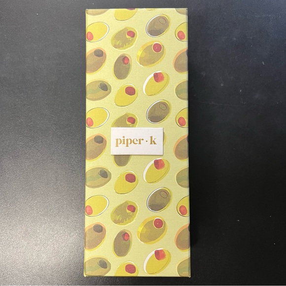 Piper K 🫒 Glass Stone Martini Bag Charm Keychain NEW IN BOX - Picture 8 of 8